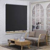 Sekey blackout roller blind, double-sided, same color, no drilling required, black